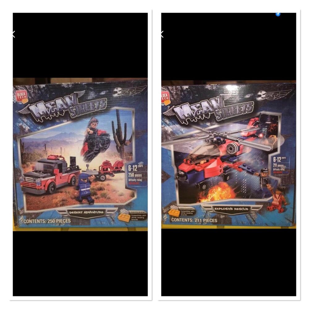 Block Tech Mean Streets Building Blocks NIB NEW Lot of 2